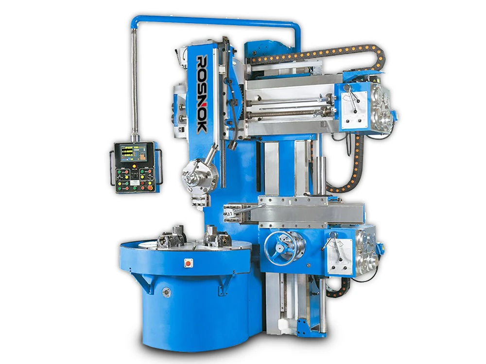 Small Single Column Vertical Turret Lathe​ Precision Vertical Turret Lathe For Large Workpiece Machining ROSNOK CNC MACHINE