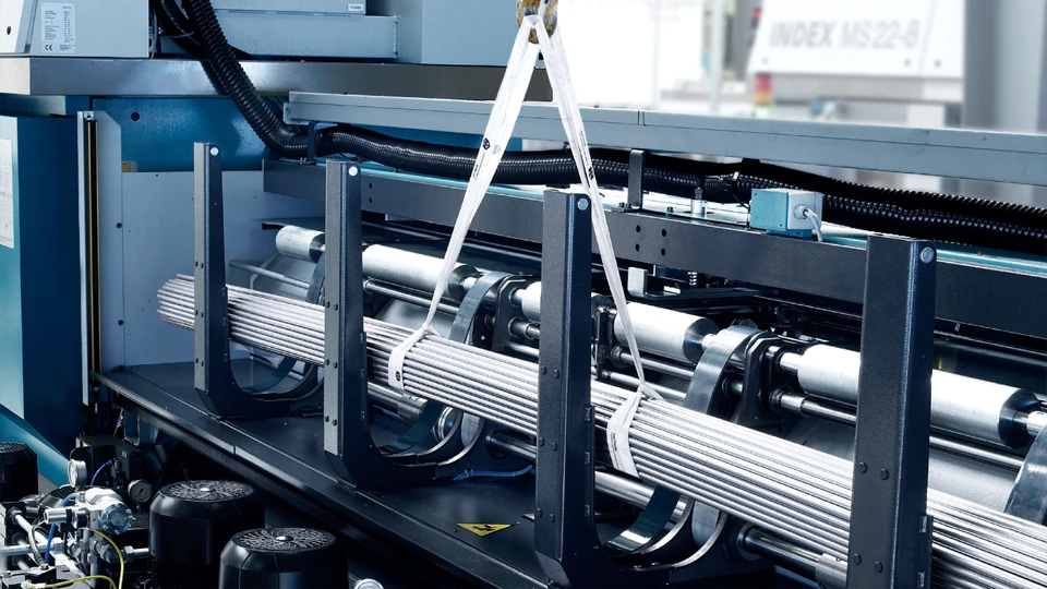 Hydraulic Bar Feeders What is a Bar Feeder Functions and Applications ROSNOK