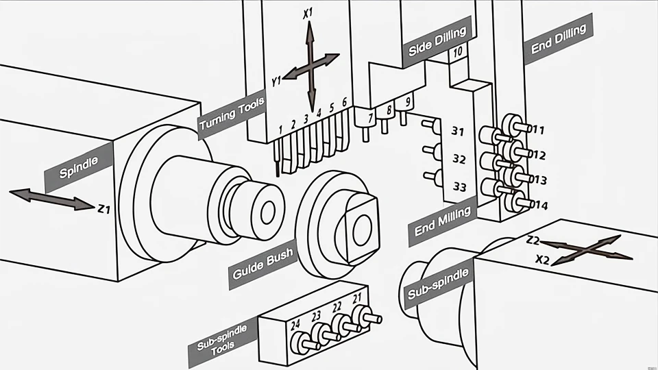 What Is a Guide Bushing in a Swiss Lathe? 1 Where Is the Guide Bushing Located